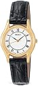 Seiko Women's Black Leather Strap Watch #SXGN36