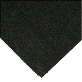 Rubber-Cal Elephant Bark Recycled Rolled Rubber Mats and Flooring - All Black in color - 3/8