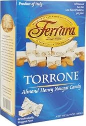 Ferrara Torrone Almond Honey Nougat, 40 pcs.