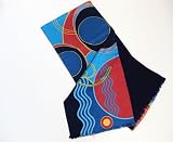 Shades of Blue Lined Coat Scarf
