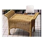 North Cape Naples Resin Wicker Ottoman - White
