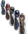 New Paisley Circles Pattern 100% Viscose Fringed Scarf in Gift Box with Free Shipping