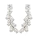 Sweep up CZ Crystal Ear Vine Wrap Pin Ear Cuffs Climbers Hook Earrings