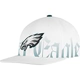 Reebok Philadelphia Eagles White Rebel Flat Brim Flex Fit Hat