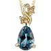 Dazzlingly Amorous 1.04 cts Pear Shape London Topaz Diamond Pendant 14Kt Yellow Gold