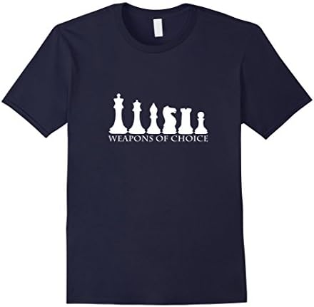 Men's Funny chess Lover Tshirt, Weapons Of Choice T-Shirt XL Navy