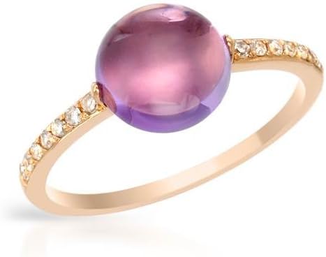 14K ROSE GOLD 2.41CTW AMETHYS AND DIAMOND RING