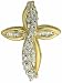 10k Yellow Gold Diamond Journey Cross Pendant (1/3 cttw)