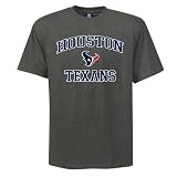 NFL Men's Houston Texans Heart And Soul Ii Adult Short Sleeve Basic Tee (Charcoal Heather, X-Large)