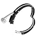 Fashion Alloy Black Silver-Tone Handcuff Mens Bracelet with Clasp