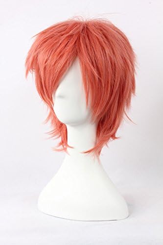 AWEN Anime Shugo Chara! Hinamori Amu, Vocaloid Kagamine Len Cosplay Wig Orange Pink Short Straight Hair