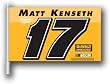 Set of 2 Set of 2 Matt Kenseth CAR FLAG w/Wall Brackett Set of 2 - NASCAR