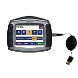 Retractable USB Cable for the Garmin Zumo 450 with Power Hot Sync and Charge capabilities - Gomadic Brand w/ TipExchange Technology