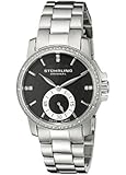Stuhrling Original Lady Regency Women's Quartz Watch with Black Dial Analogue Display and Silver Stainless Steel Bracelet 412.12111