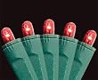 Set of 90 Red Micro Christmas Lights With Green Wire - 8 functions #727107