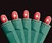 Set of 90 Red Micro Christmas Lights With Green Wire - 8 functions #727107