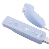 Easy Slip-On Silicone Skin Case for Nintendo Wii Remote Control & Nunchuk, Light Blue