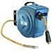 as - Schwabe 12612 automatischer Druckluftschlauch-Aufroller 10m blau 10m PVC-Gewebeschlauch 10x16, IP20 Innenbereich