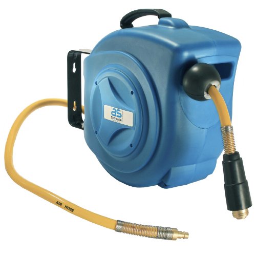 Produkt-Bild: as - Schwabe 12612 automatischer Druckluftschlauch-Aufroller 10m blau 10m PVC-Gewebeschlauch 10x16, IP20 Innenbereich