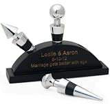 Set of 3 Silver Bottle Stoppers -Includes Free Personalization