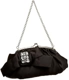 Jessica McClintock Satin Pouch Bow Clutch