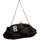 Jessica McClintock Satin Pouch Bow Clutch