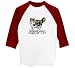 norwegian forest - Norwegian Forest Cat - Raglan 3/4 Sleeve T-Shirt, White/Red, XX-Large