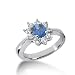 1.25 ctw Antique Style Blue Diamond Engagement Ring