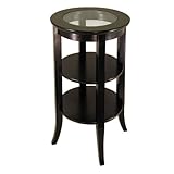 IMAGE OF Genoa Accent Table, Inset Glass, Two Shelves By Winsome Wood