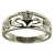 9ct White Gold Ladies Diamond Set Celtic Claddagh Ring