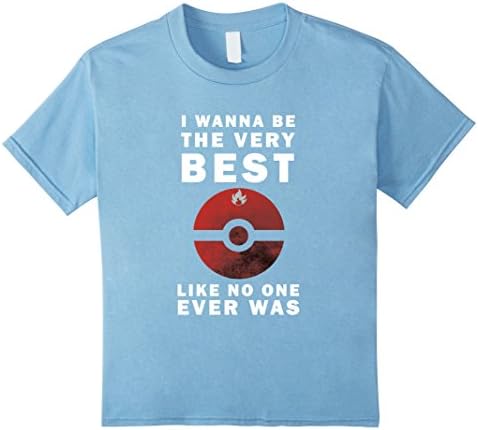 Kids Funny Poke Go  T shirt - Hight Qality and Origynal 6 Baby Blue