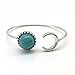 Susenstone Bohemian Alloy Moon Shape Turquoise Ethnic Boho Gypsy Cuff Bangles