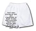 White Boxer Short with They who dream by day are cognizant of many things which escape those who dream only by night. - Edgar Allan Poe