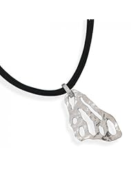 MMA Silver - 17.5 inch Multistrand Suede Necklace with Cutout Design Pendant