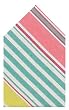 Durable Hand Woven 100% Cotton Pink and Green Striped Napkins 22x22 Inches Set of Six