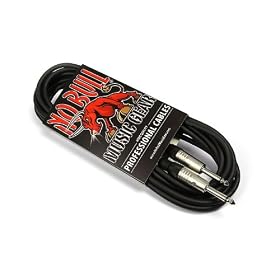 Black Guitar Lead Cable: 10ft / 3m (Straight Jack to Jack) Leads / Cables for Electric, Bass & Acoustic Guitars, Keyboard, Digital Piano