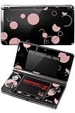 Nintendo 3DS Skin - Lots of Dots Pink on Black