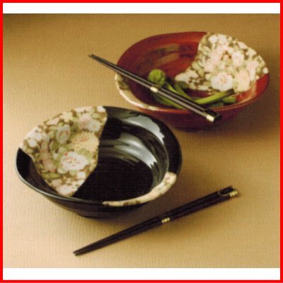 加賀友禅 組煮物鉢 箸２膳付き<br>【美濃焼】18x18xH8.8cm<br>【突破1205】