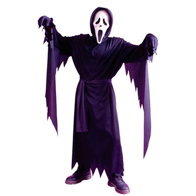 Ghost Face Scream Mask Hooded Robe Child Costume
