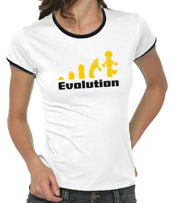Touchlines Girlie Ringer T-Shirt Evolution, white, L, B9076 Preisvergleich