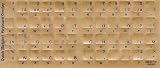 Belgian - Dutch Keyboard Stickers - Labels - Overlays with Blue Characters for White Computer Keyboard