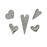 Bag of Assorted Pewter Heart Charms