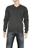 Mens G-Star Raw New C-Line L/S V-Neck Knit Sweater in Night