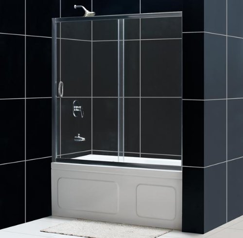 DreamLine SHDR-1060586-01 Infinity Sliding Tub Door, Chrome