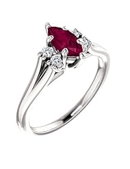 Platinum 8.00x4.00mm Marquise Cut Rhodolite Garnet and Diamond Ring -- LIFETIME WARRANTY