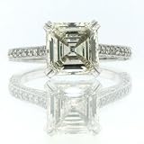 2.85ct Asscher Cut Diamond Engagement Anniversary Ring