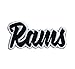 Rams - Black/White - Team Mascot - Words/Names - Iron on Applique/Embroidered Patch