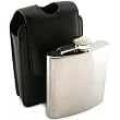 Stainless Steel Hip Flask w/Case 6oz