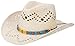 Simplicity Men's & Women's Western Style Cowboy / Cowgirl Straw Hat,Beige