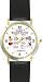 Habit 7 - Sharpen the Saw (English Text) - DELUXE TWO-TONE WATCH from THE 7 HABITS - WATCH COLLECTION BY WATCHBUDDY&reg; - Arabic Numbers - Black Leather Strap-Size-Women's Size-Small